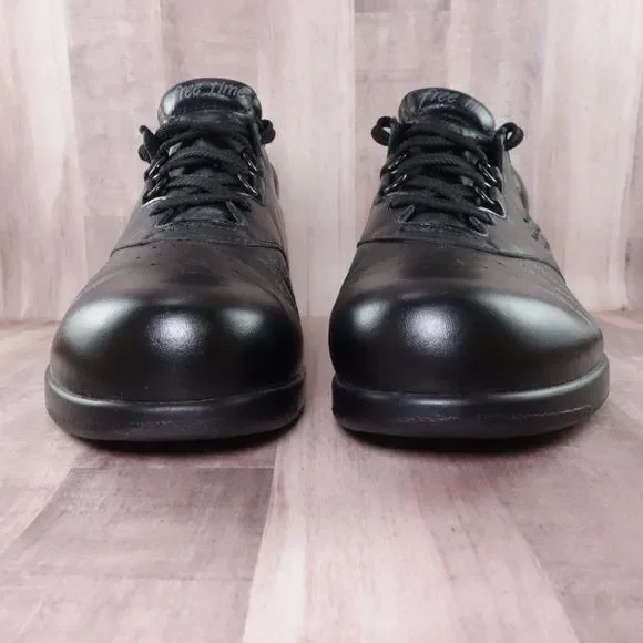 SAS Walking Shoes Womens 10.5 N Narrow Free Time Black Leather Orthotic Sneakers - Picture 4 of 10